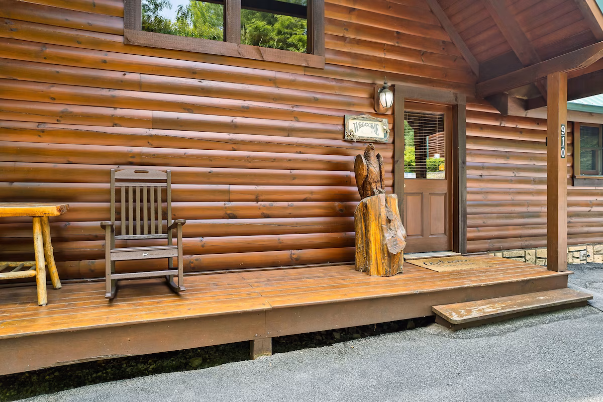 Adirondack seating on deck